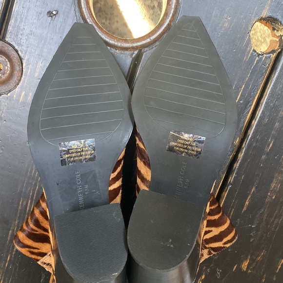 Kenneth Cole Animal Print Fur Heeled Ankle Boots - Picture 10 of 13